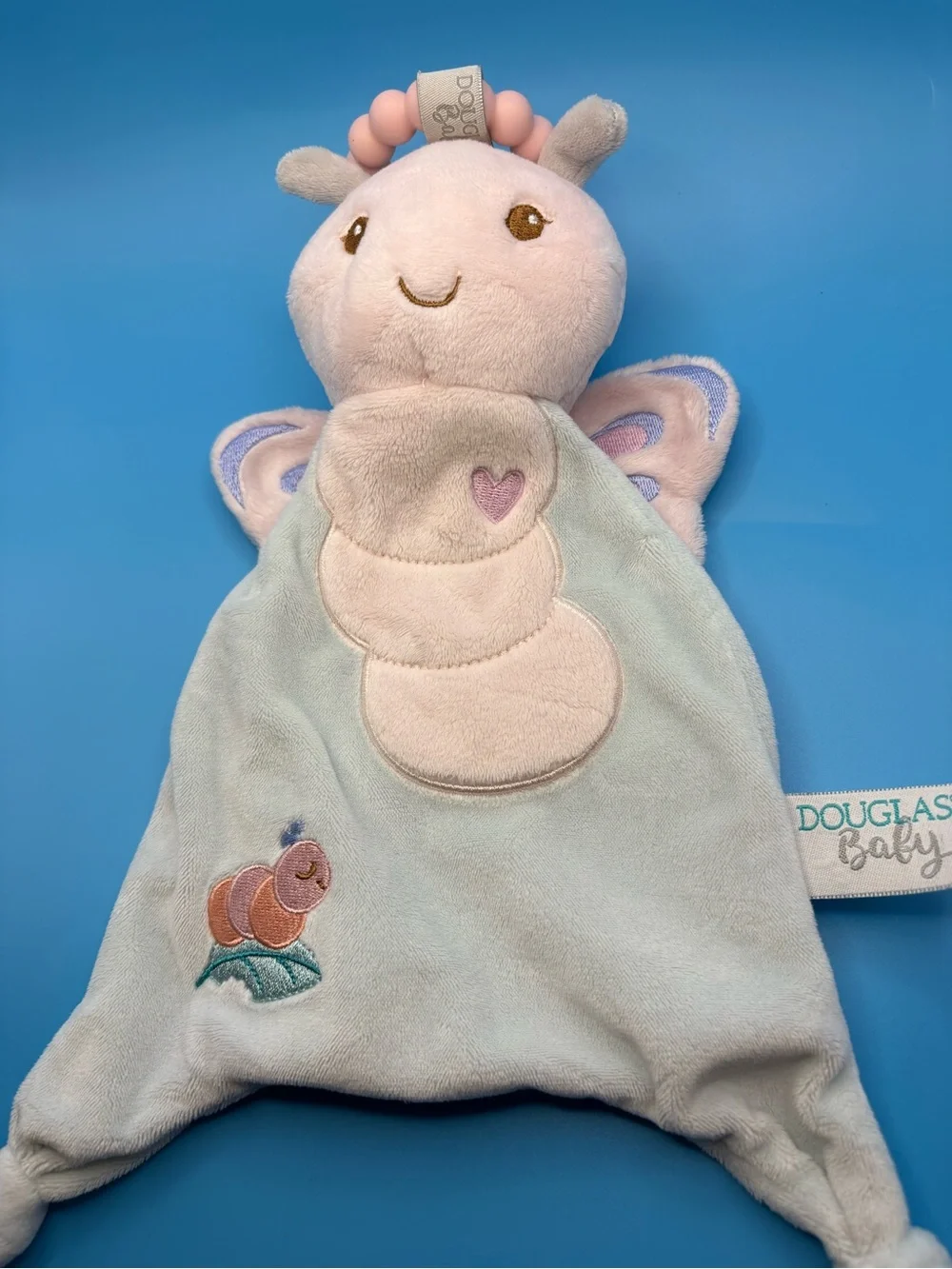 Douglas Baby Bria Butterfly Sshlumpie Lovey Plush Security Blanket 10” Teether